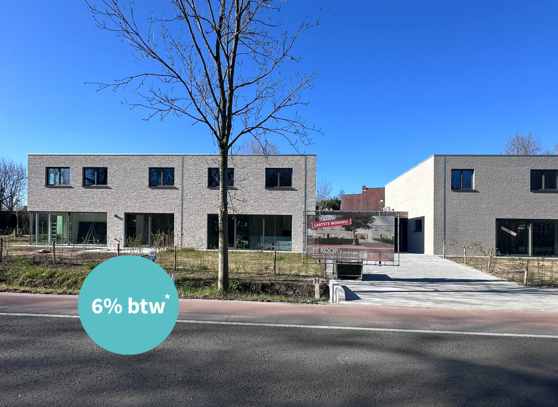 Koksijde 3 woningen te koop 6% btw instapklaar Robert Vandammestraat 194